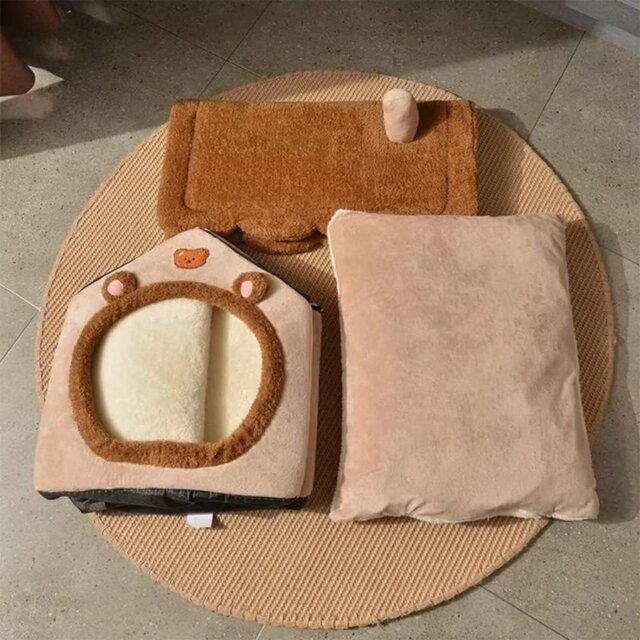 Maison pliable et lavable pour animaux de compagnie | maison pour chat et chien | canapé de diversification pour chat et chien – Image 3