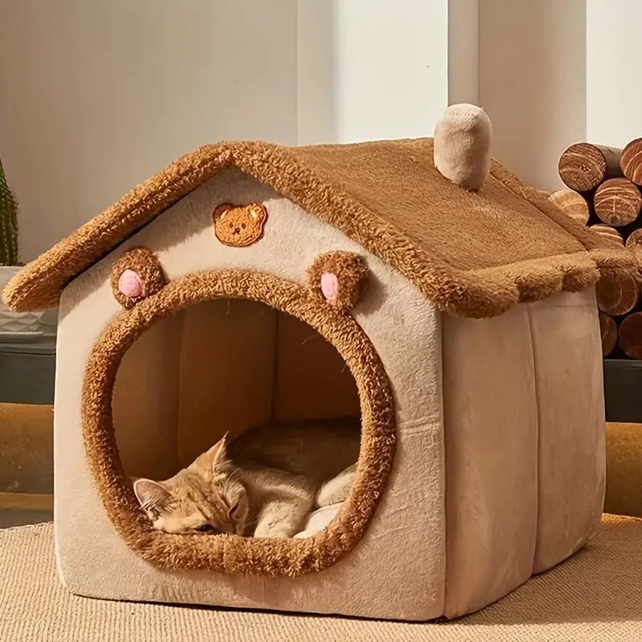 Maison pliable et lavable pour animaux de compagnie, maison pour chat, canapé de diversification pour chiot, lit pour animaux de compagnie, chiens extra petits et chats moyens