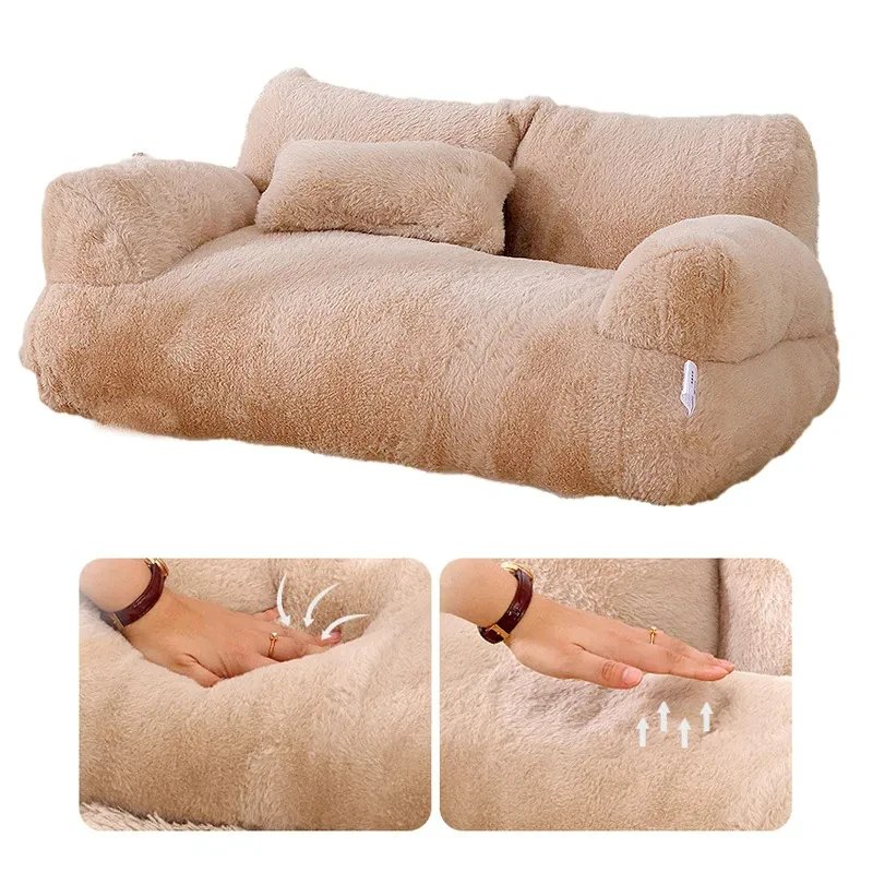 Canapé-lit en peluche confortable pour animaux de compagnie, accent chaud pour chat, chats de petite et moyenne taille, fournitures pour animaux de compagnie, hiver