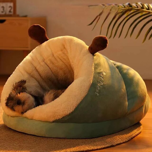 Maison pour animaux de compagnie en forme de pantoufles | lit de chenil | sac de couchage, pliable, lavable, respirant – Image 4
