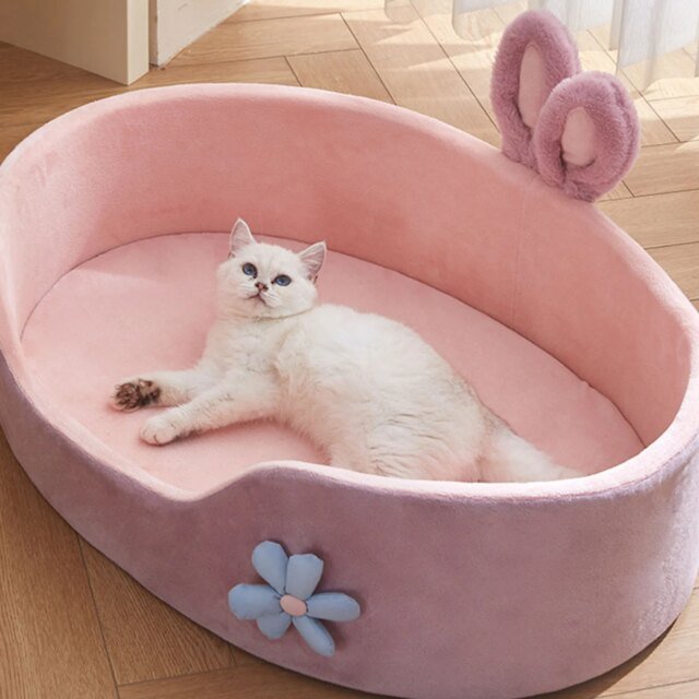 Lit doux et chaud pour animaux de compagnie | poignées amovibles lit lavable pour chien et chat | lit de couchage confortable pour chien et chat – Image 4