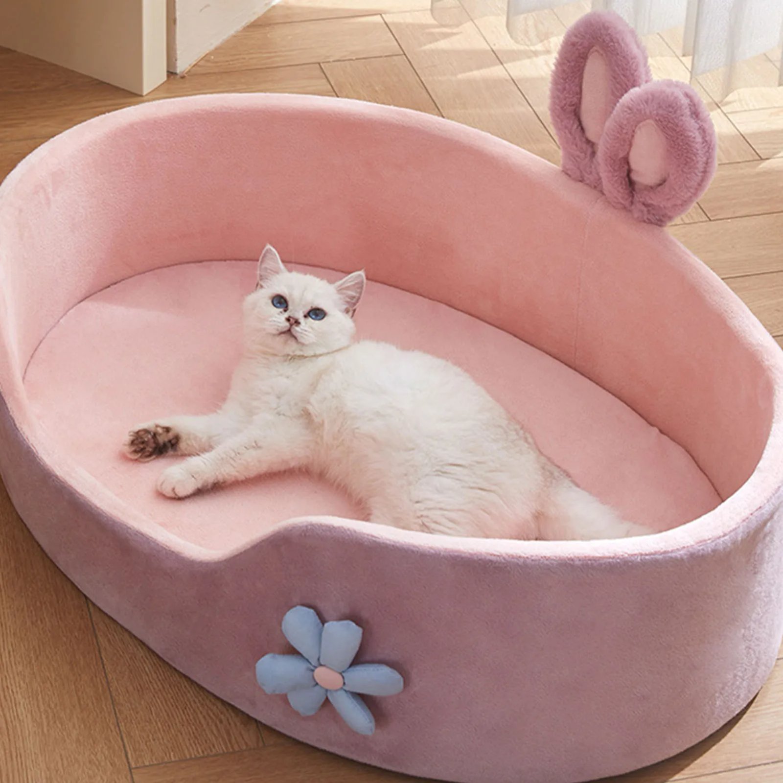 Lit doux et chaud pour animaux de compagnie, poignées amovibles, lit lavable pour chien, lit de couchage confortable pour chat, quatre saisons