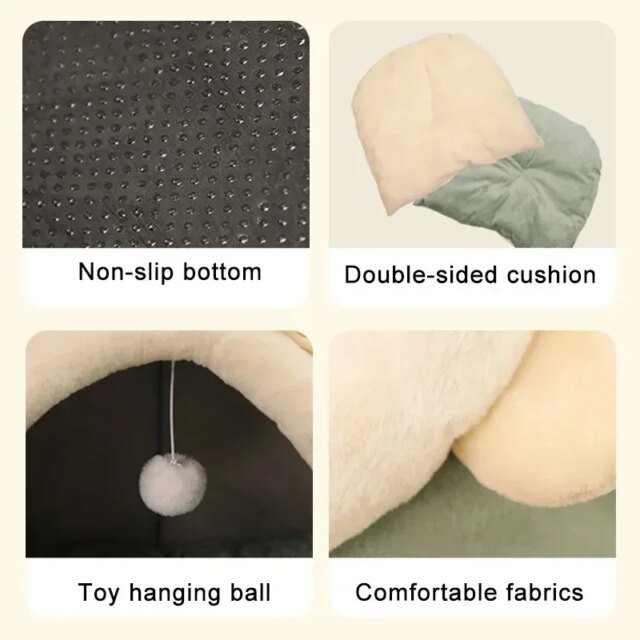 Niche Ronde pour Animaux de Compagnie | Confortable pour chien et chat – Image 6