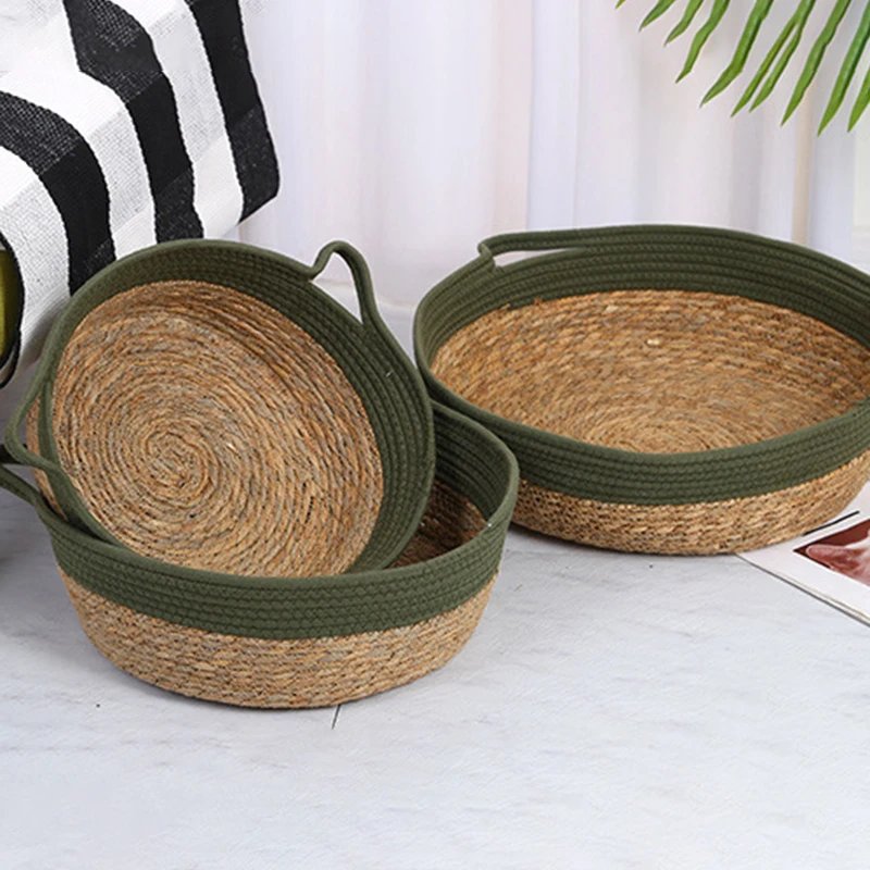 Mir circulaire tissé à la main pour animaux de compagnie, panier en ULde coton, accent de chat, fournitures pour animaux de compagnie, nouveau, été, cool