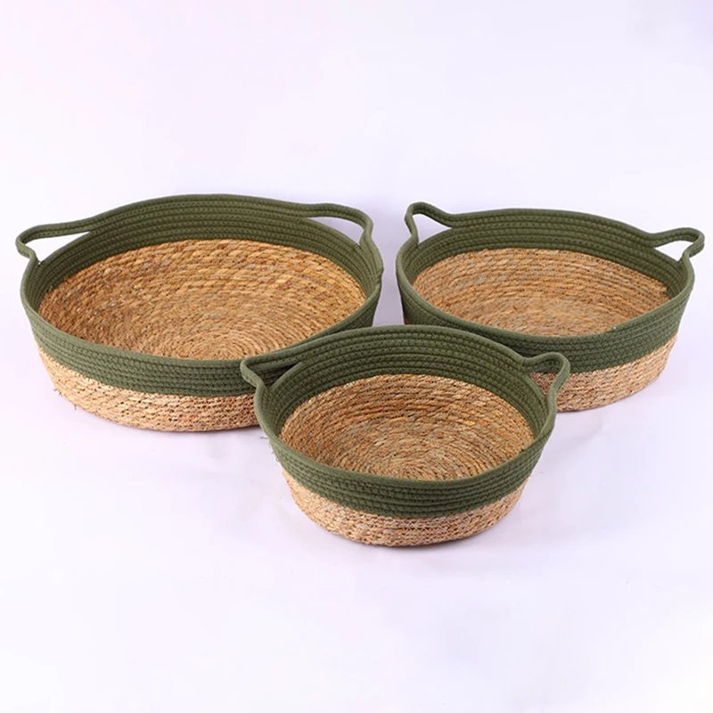 Mir circulaire tissé à la main pour animaux de compagnie, panier en ULde coton, accent de chat, fournitures pour animaux de compagnie, nouveau, été, cool
