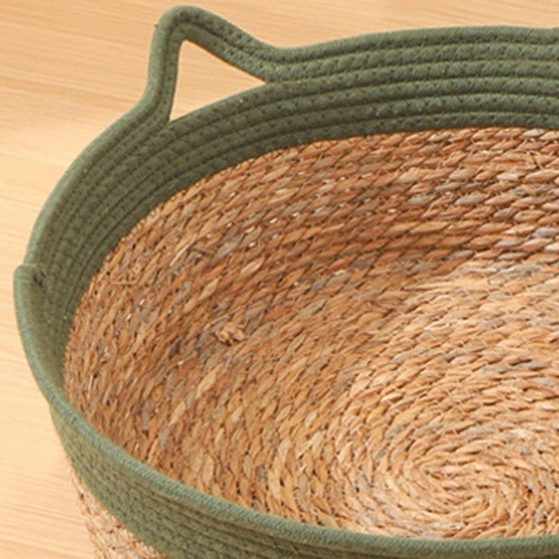 Mir circulaire tissé à la main pour animaux de compagnie, panier en ULde coton, accent de chat, fournitures pour animaux de compagnie, nouveau, été, cool