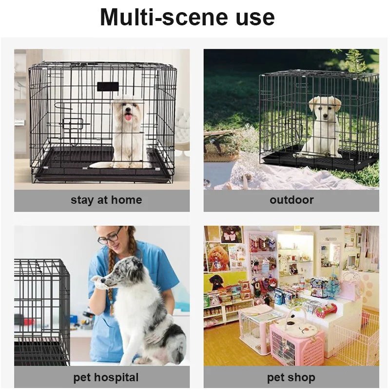 Niche Pliante en Fil de Fer pour Animaux de Compagnie, Abri pour Lapin, Chaton, Chat, Gerbille