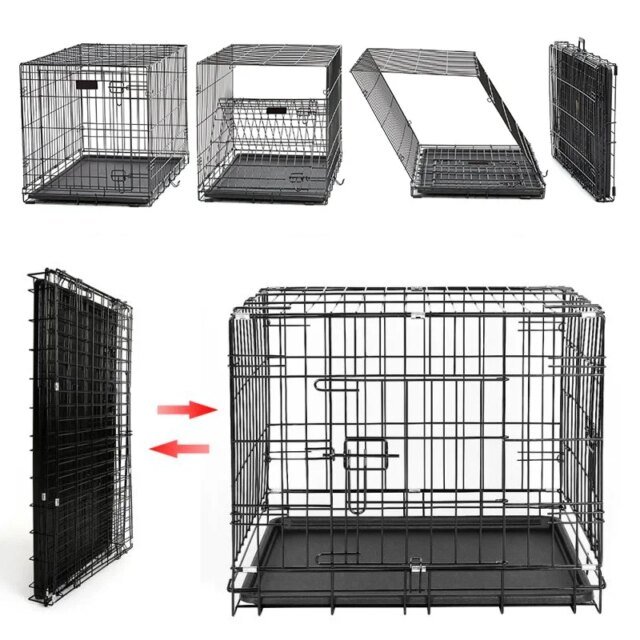 Niche Pliante en Fil de Fer pour Animaux de Compagnie – Image 3