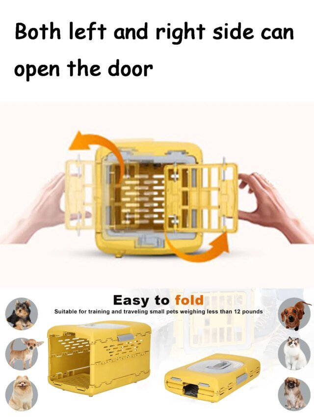 Caisse d'extérieur pliable pour animaux de compagnie | sac de voiture portable pour chat et chien | nouvelle caisse de transport pour animaux de compagnie – Image 4