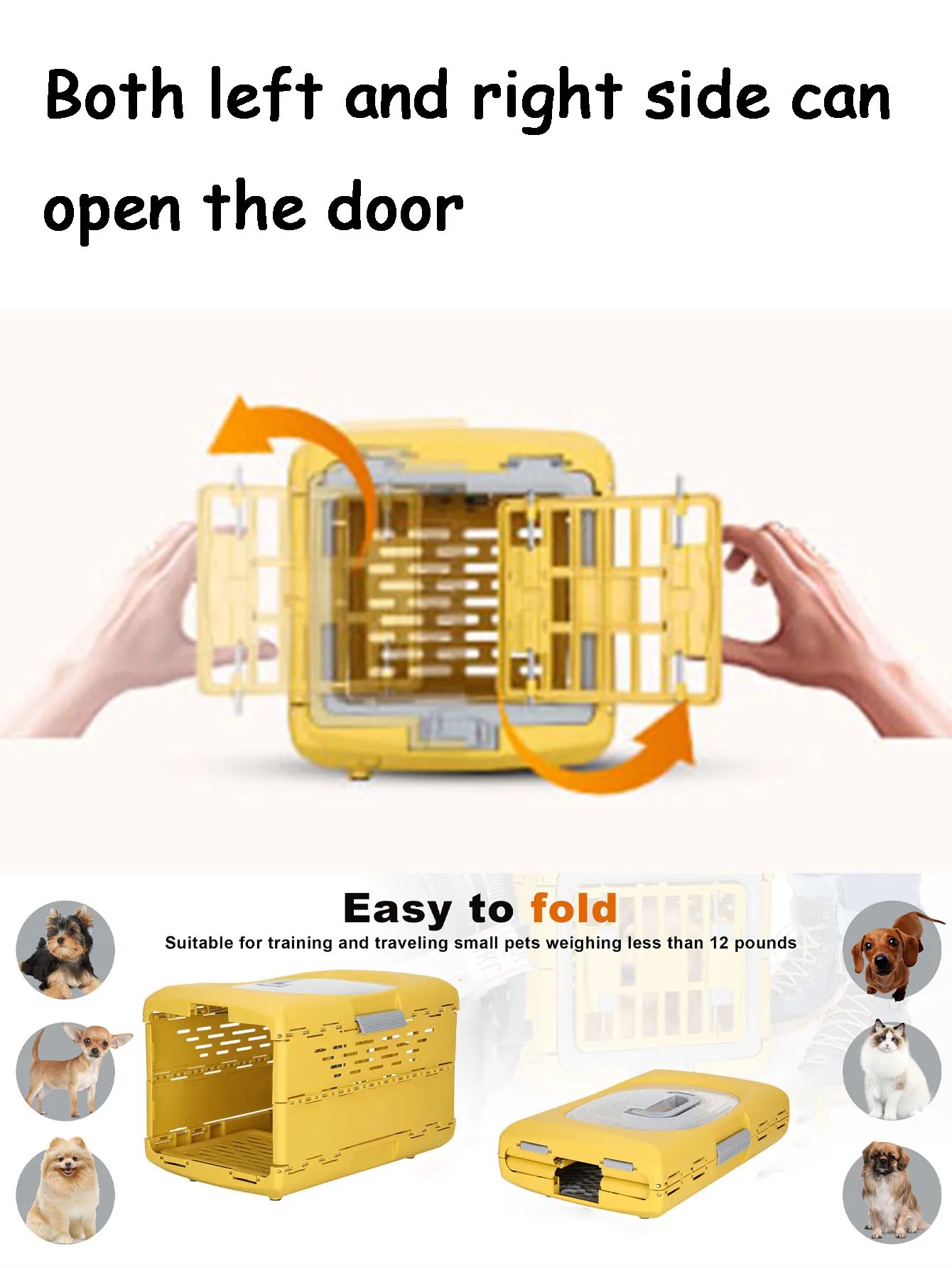 Caisse d'extérieur pliable pour animaux de compagnie, sac de voiture portable pour chat et chien, nouvelle caisse de transport pour animaux de compagnie Caisse d'extérieur pliable pour animaux de compagnie, sac de voiture portable pour chat et chien, nouvelle caisse de transport pour animaux de compagnie