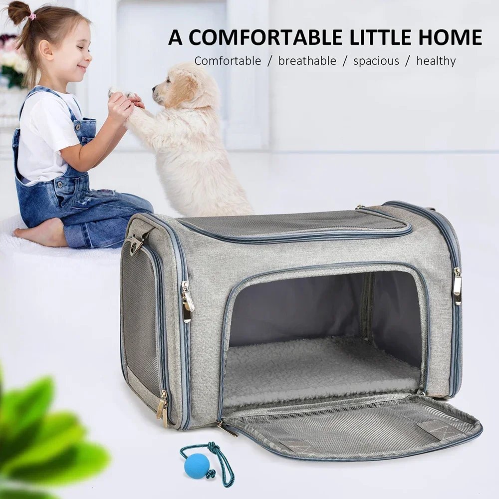 Sac à Dos Latéral Souple pour Chien et Chat, Sacoche de Voyage, Approuvé par la Compagnie Aérienne, Transport pour Petits Chiens et Chats