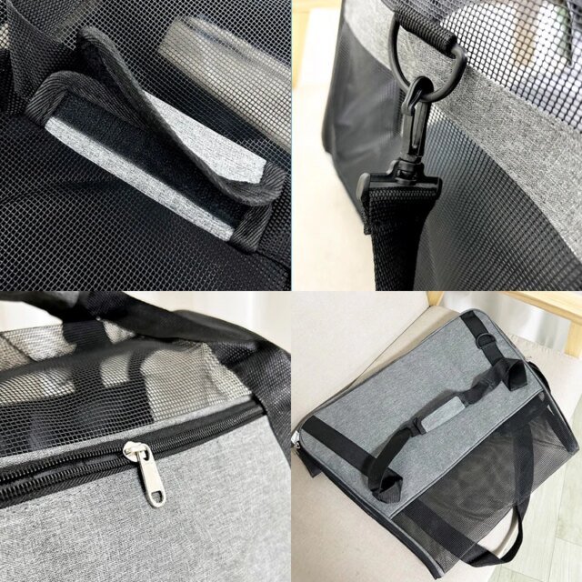 Sac à Main Portable en Maille Respirante pour Chat et Chien｜Accessoire de Transport Pliable – Image 4