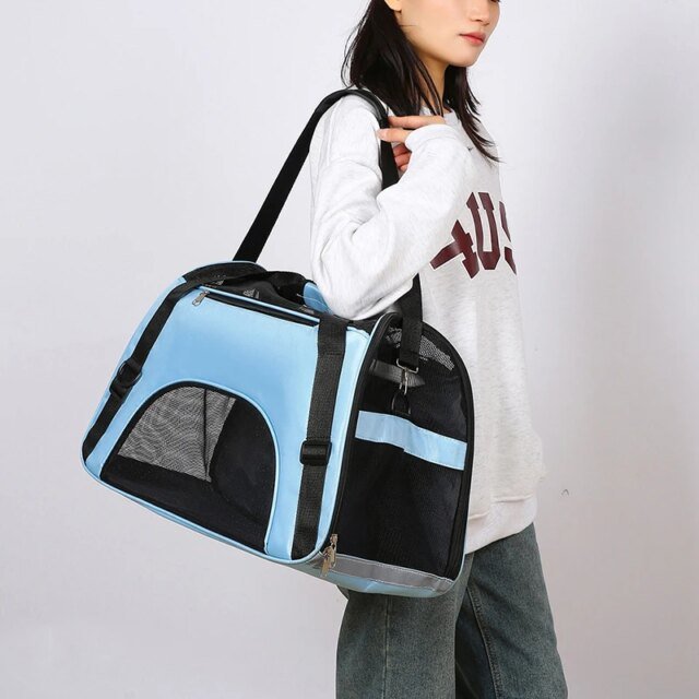 Sac à Main Portable en Maille Respirante pour Chat et Chien｜Accessoire de Transport Pliable – Image 2