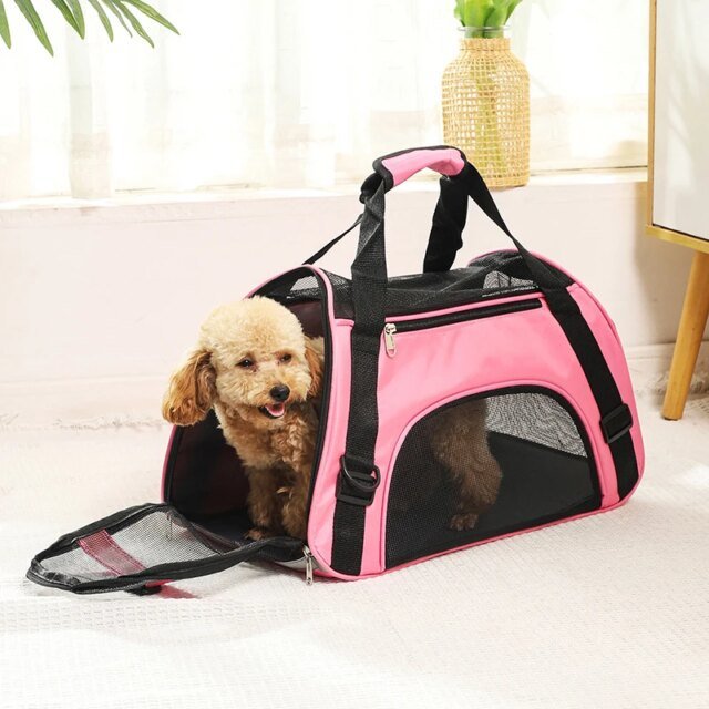 Sac à Main Portable en Maille Respirante pour Chat et Chien｜Accessoire de Transport Pliable – Image 3