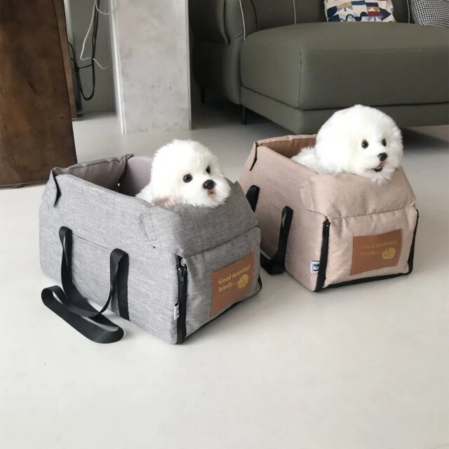 Siège de voiture central portable pour chien｜lit de siège de voiture｜sac de voyage de sécurité pour petits chiens et chats – Image 3