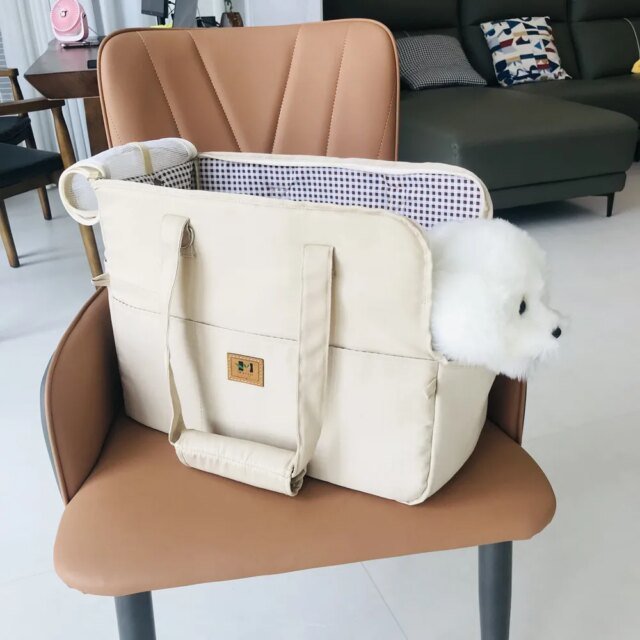 Sac à bandoulière portable pour animaux de compagnie｜sac à main pour chien｜siège de voiture non suspendu｜produits sûrs pour animaux de compagnie – Image 5
