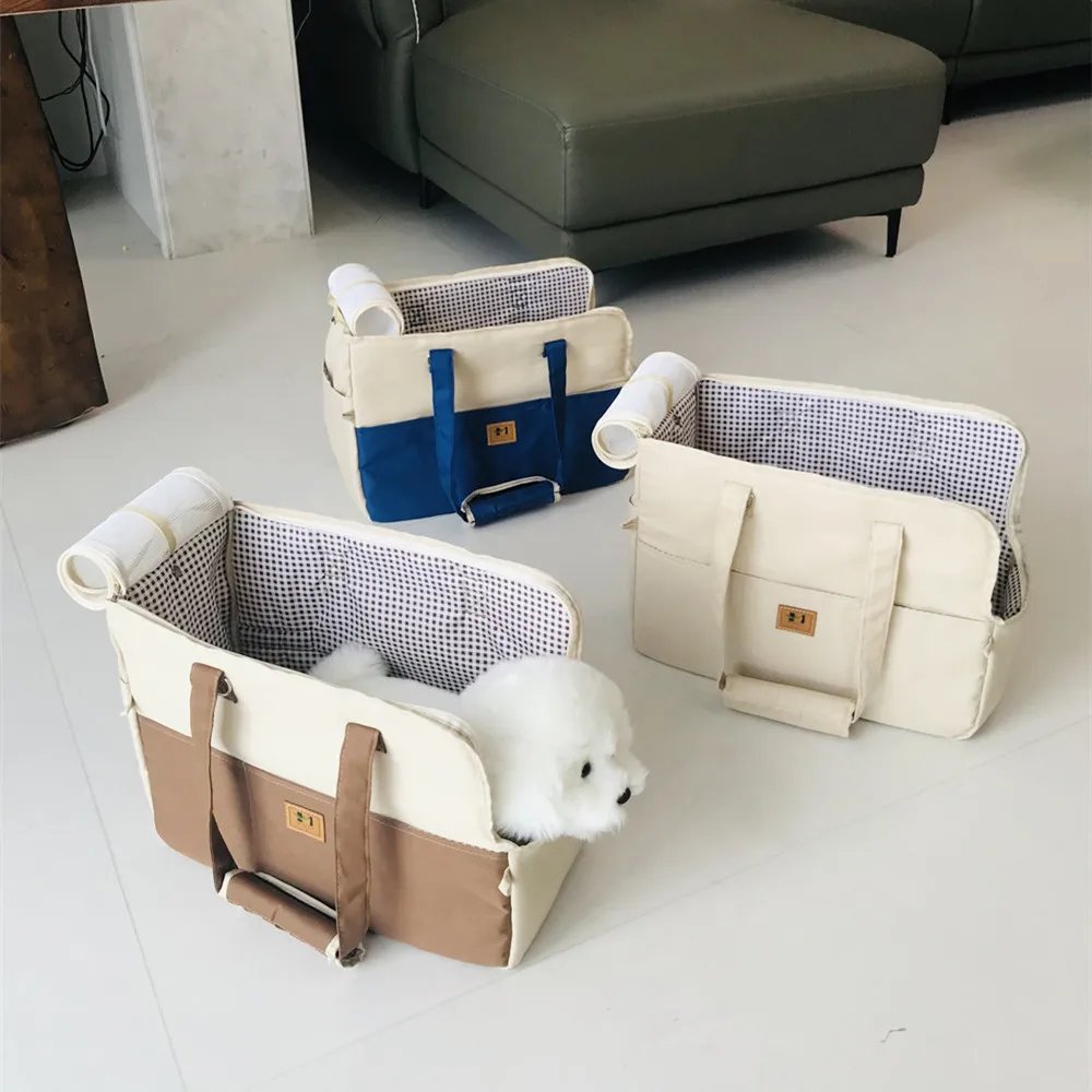 Sac à bandoulière portable pour animaux de compagnie, sac à main pour chien, siège de voiture non suspendu, produits sûrs pour animaux de compagnie, chat, petit chien Sac à bandoulière portable pour animaux de compagnie, sac à main pour chien, siège de voiture non suspendu, produits sûrs pour animaux de compagnie, chat, petit chien