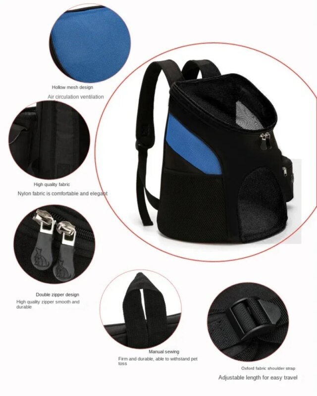 Sac à dos portable en maille pour chien | sac de transport pour chat – Image 4