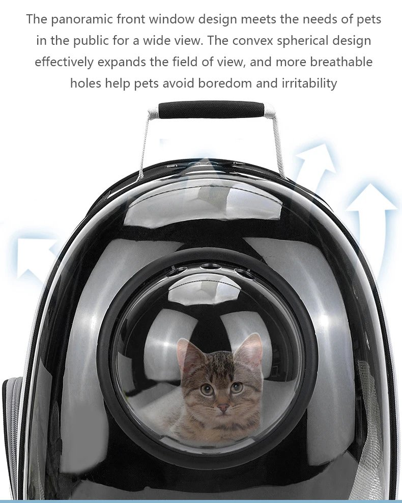 Sac de transport pour animaux de compagnie, sacs à dos pour animaux de compagnie, respirant, portable, transparent, chiot, chien, transport, Electrolux, capsule spatiale