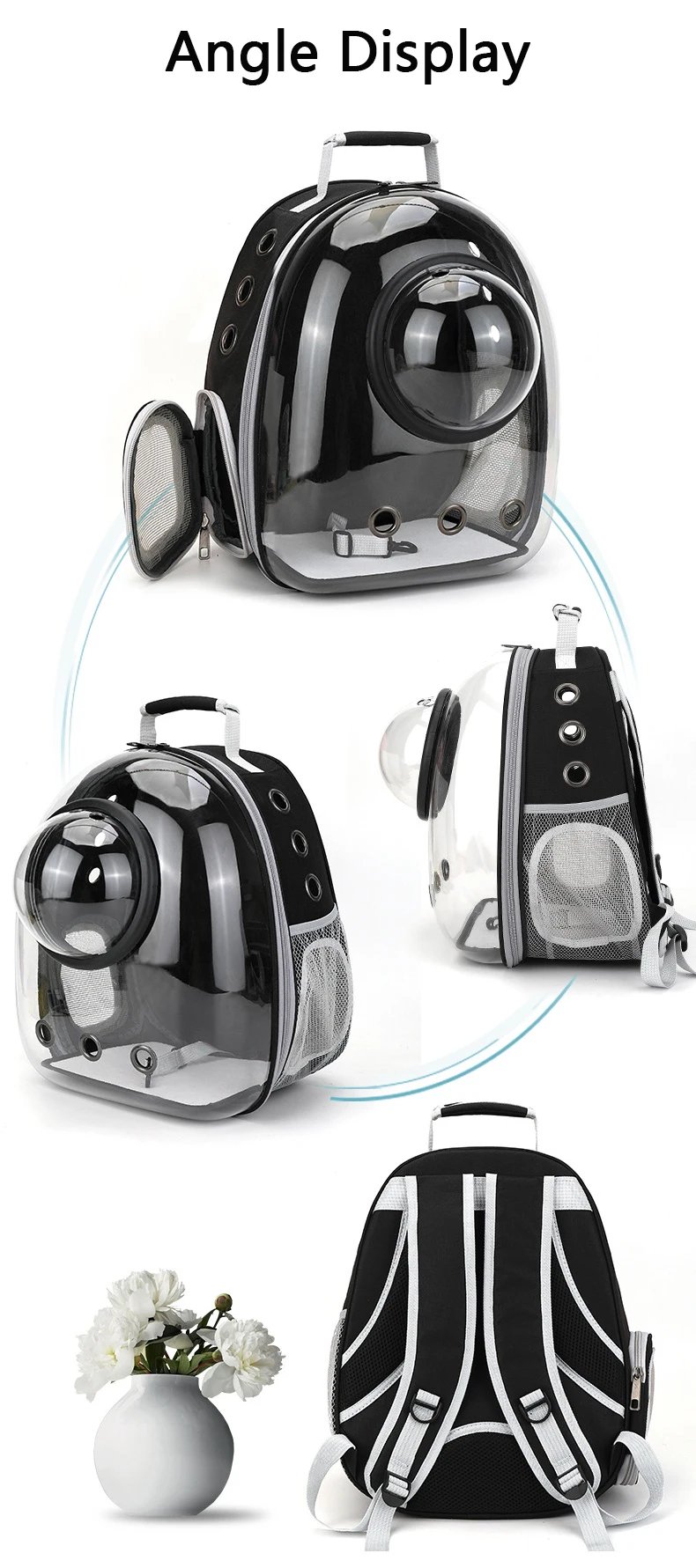 Sac de transport pour animaux de compagnie, sacs à dos pour animaux de compagnie, respirant, portable, transparent, chiot, chien, transport, Electrolux, capsule spatiale