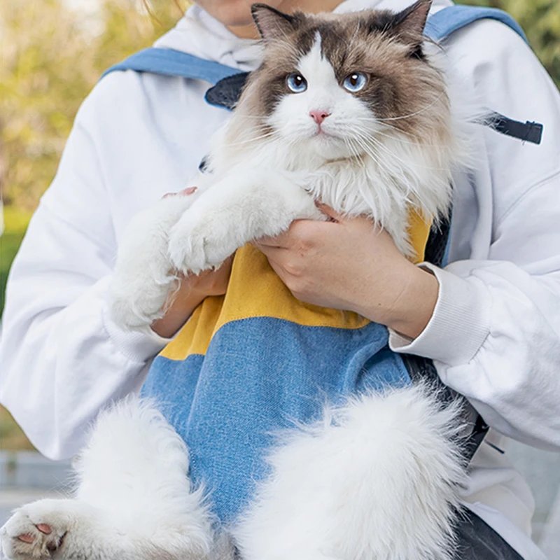 Sac de transport en toile de coton pour chat, sac à dos design pour chat, fournitures pour chaton