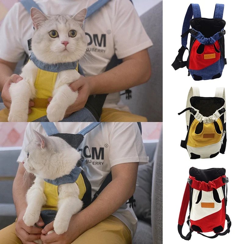 Sac de transport en toile de coton pour chat, sac à dos design pour chat, fournitures pour chaton
