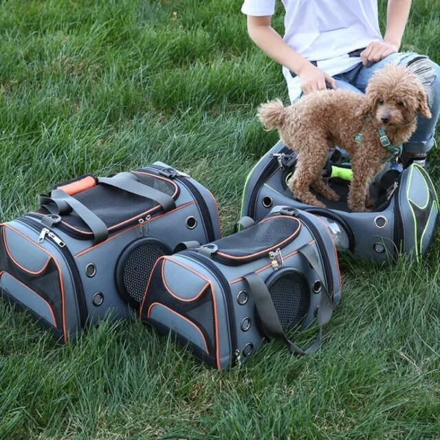 Sac à dos portable pour animaux de compagnie | sac à bandoulière respirant | élingues pour petits animaux de compagnie – Image 3