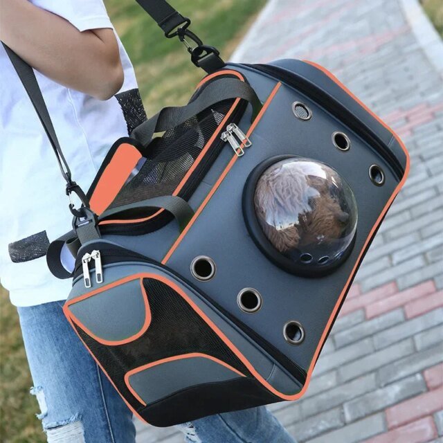 Sac à dos portable pour animaux de compagnie | sac à bandoulière respirant | élingues pour petits animaux de compagnie – Image 2