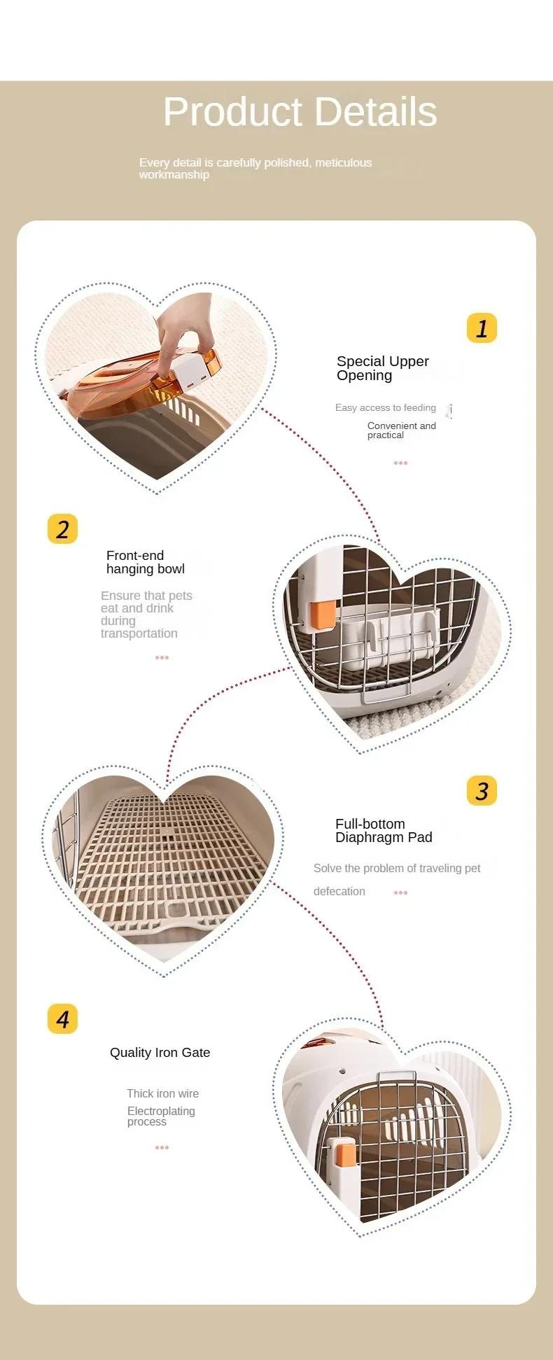 Boîte portable Electrolux pour animaux de compagnie, transport aérien en plein air, bol, coussin de violon, respirant, espace pour animaux de compagnie, fournitures pour chats