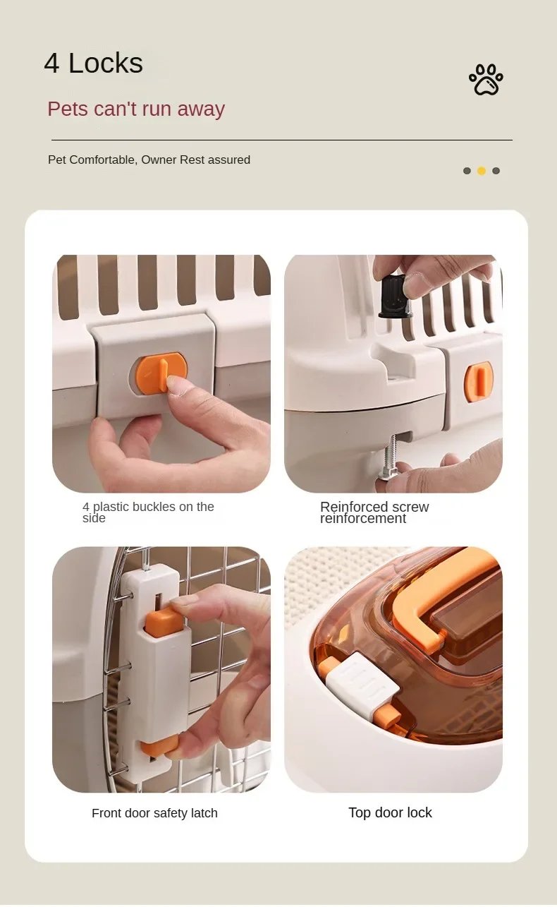 Boîte portable Electrolux pour animaux de compagnie, transport aérien en plein air, bol, coussin de violon, respirant, espace pour animaux de compagnie, fournitures pour chats
