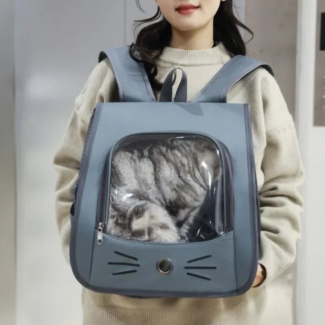 Sac à dos respirant portable pour animaux de compagnie | sac à bandoulière extérieur pour chats et petits chiens – Image 3