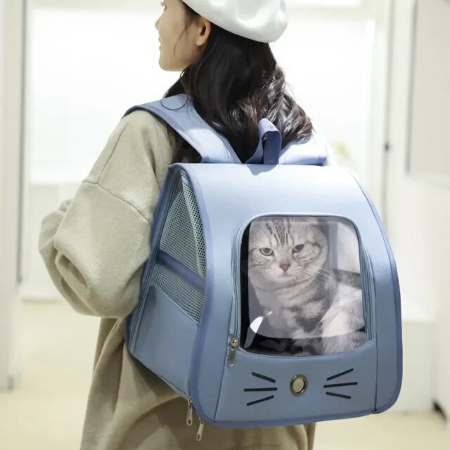 Sac à dos respirant portable pour animaux de compagnie | sac à bandoulière extérieur pour chats et petits chiens – Image 2