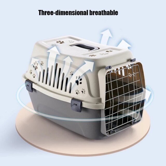 Petit transporteur extérieur pour animaux de compagnie | boîte de chat boîte de transport de voyage respirante durable chaton chiot lapin – Image 5