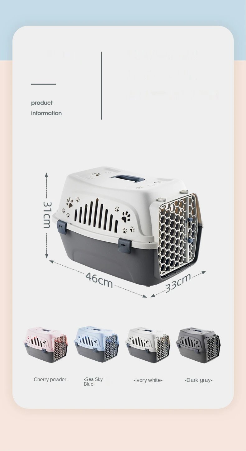Petit transporteur extérieur pour animaux de compagnie boîte de chat boîte de transport de voyage respirante durable chaton chiot lapin Cage compagnie aérienne Cage de transport approuvée Petit transporteur extérieur pour animaux de compagnie boîte de chat boîte de transport de voyage respirante durable chaton chiot lapin Cage compagnie aérienne Cage de transport approuvée