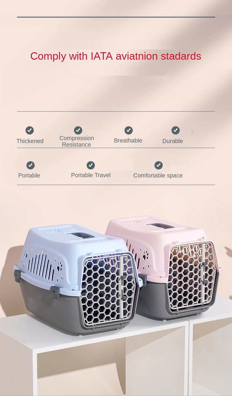 Petit transporteur extérieur pour animaux de compagnie boîte de chat boîte de transport de voyage respirante durable chaton chiot lapin Cage compagnie aérienne Cage de transport approuvée Petit transporteur extérieur pour animaux de compagnie boîte de chat boîte de transport de voyage respirante durable chaton chiot lapin Cage compagnie aérienne Cage de transport approuvée