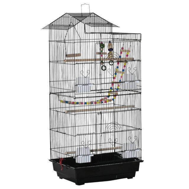 Cage à oiseaux avec portes multiples