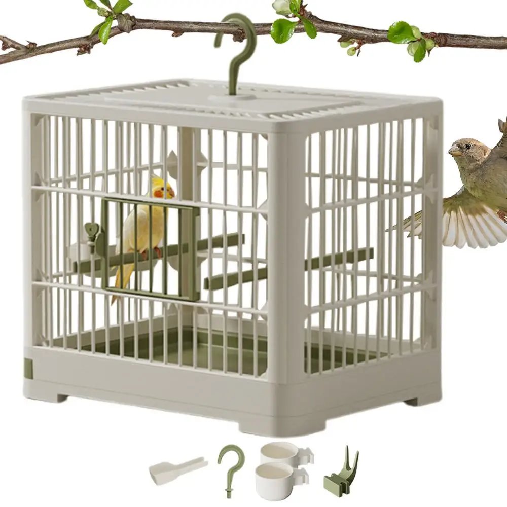Jos Bird Travel Electrolux-Porte-oiseaux ornemental, caractéristiques de l'age de l'alcool pour oiseaux, poignées sur pied, escalade amovible et poignée à crochet pour perruches