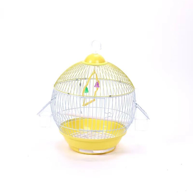 Mini cage à oiseaux en forme de sphères, cage ornementale debout, accent de perroquet, facile à nettoyer, cage de vol d'oiseau d'élevage, maison
