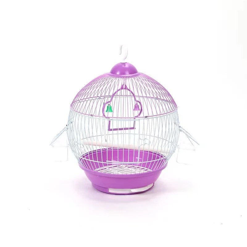 Mini cage à oiseaux en forme de sphères, cage ornementale debout, accent de perroquet, facile à nettoyer, cage de vol d'oiseau d'élevage, maison