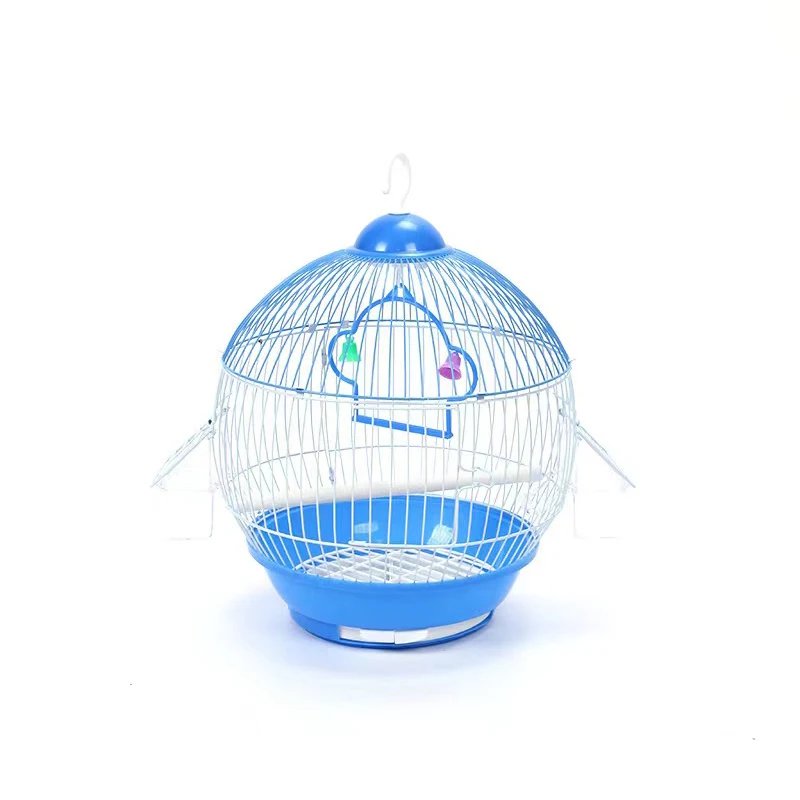 Mini cage à oiseaux en forme de sphères, cage ornementale debout, accent de perroquet, facile à nettoyer, cage de vol d'oiseau d'élevage, maison