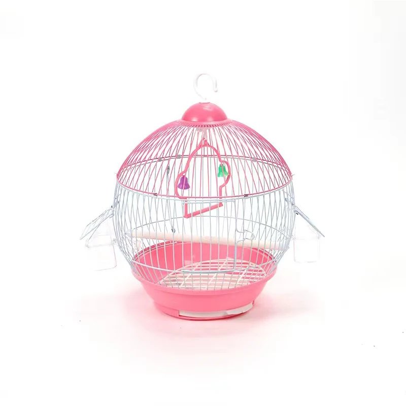 Mini cage à oiseaux en forme de sphères, cage ornementale debout, accent de perroquet, facile à nettoyer, cage de vol d'oiseau d'élevage, maison