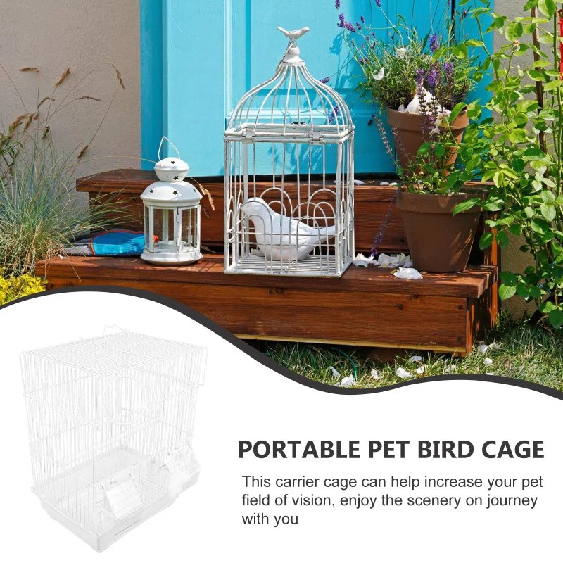 Cage à oiseaux portable pour animaux de compagnie, perruche de sortie, fil de transport, voyage, thrushcross, ménage