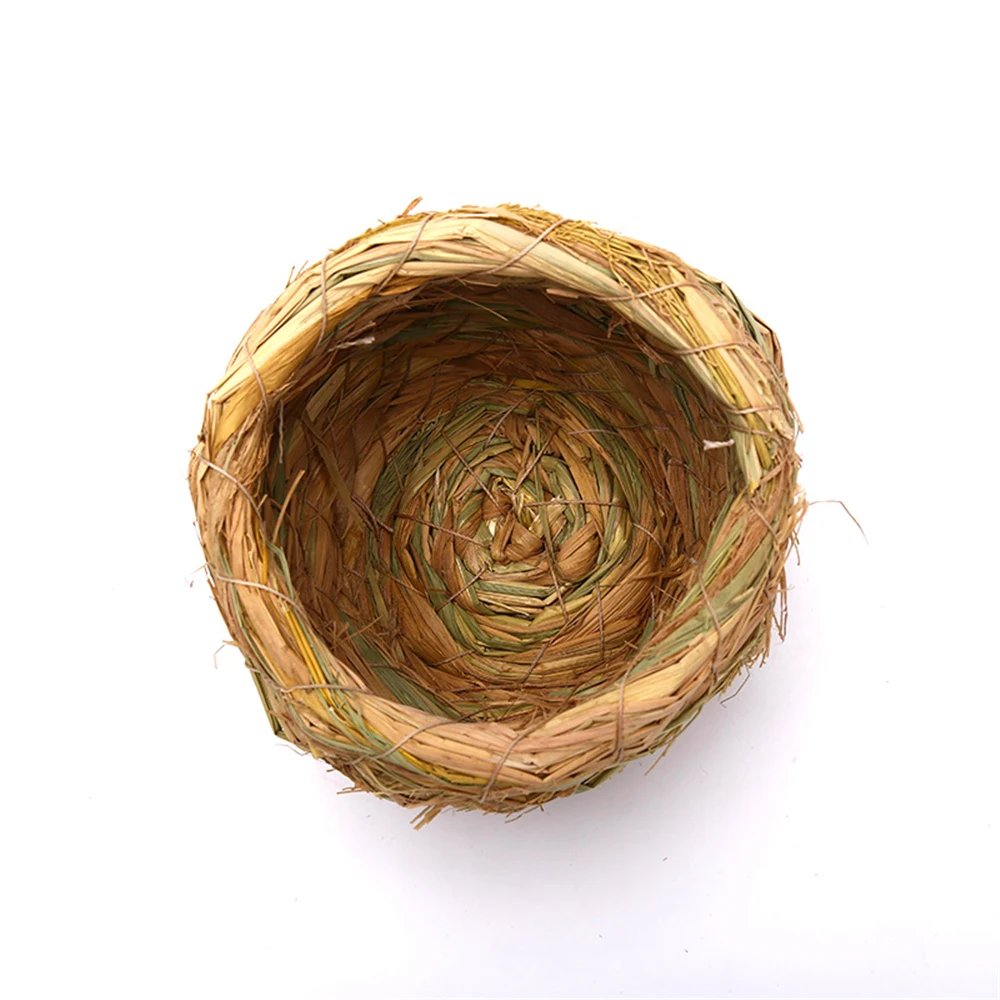 Nid d'oiseau en paille de fibre naturelle, cage à oiseaux, lieu d'élevage dominant, chambre chaude faite à la main pour animaux de compagnie, perroquets, canadditif, pigeons, colombe Nid d'oiseau en paille de fibre naturelle, cage à oiseaux, lieu d'élevage dominant, chambre chaude faite à la main pour animaux de compagnie, perroquets, canadditif, pigeons, colombe
