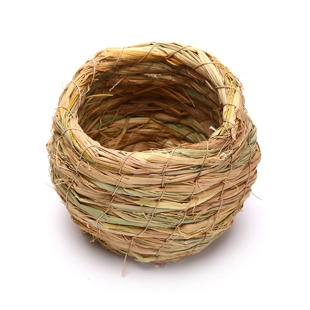 Nid d'oiseau en paille de fibre naturelle, cage à oiseaux, lieu d'élevage dominant, chambre chaude faite à la main pour animaux de compagnie, perroquets, canadditif, pigeons, colombe Nid d'oiseau en paille de fibre naturelle, cage à oiseaux, lieu d'élevage dominant, chambre chaude faite à la main pour animaux de compagnie, perroquets, canadditif, pigeons, colombe