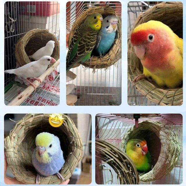 Nid d'oiseau en paille de fibre naturelle｜cage à oiseaux – Image 3