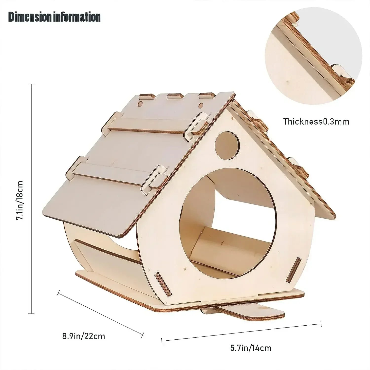 Mangeoires à Oiseaux en Bois à Assembler Soi-Même, Cage à Oiseaux Décorative pour Jardin Extérieur