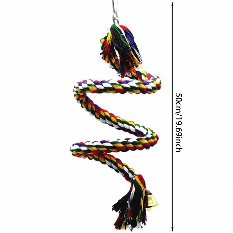 Ensemble de jouets en bois pour oiseaux de compagnie, articles à mordre, jouets pour perroquet debout, boule de balançoire, cloche d'entraînement, 8 pièces