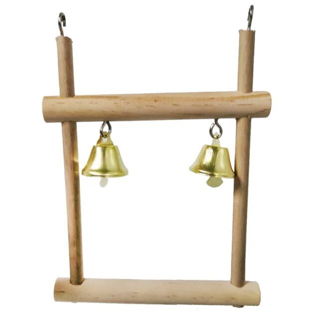 Ensemble de jouets en bois pour oiseaux de compagnie｜ jouets pour perroquet debout｜boule de balançoire｜cloche d'entraînement – Image 6