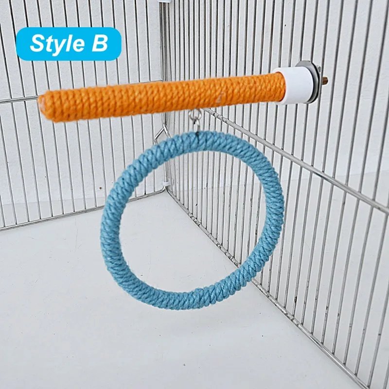 Support de perroquet en ULde lin pour animaux de compagnie, jouet ChFukBite, perchoir de perroquet, balançoire, support d'anneau, jouet d'escalade, fournitures pour oiseaux
