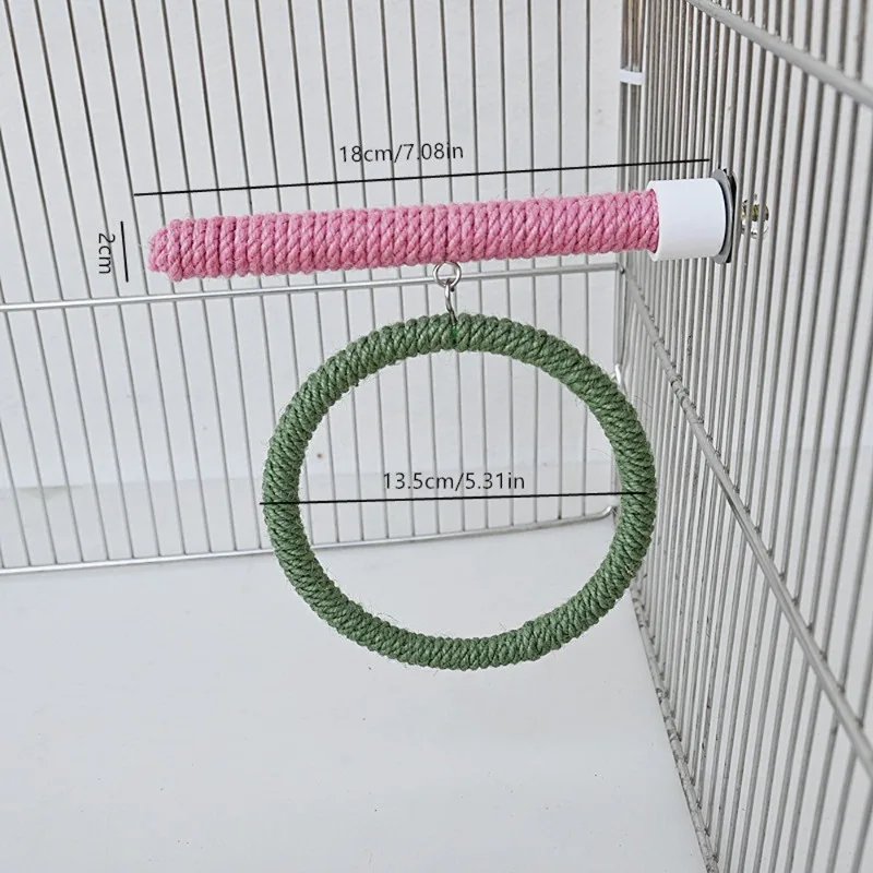 Support de perroquet en ULde lin pour animaux de compagnie, jouet ChFukBite, perchoir de perroquet, balançoire, support d'anneau, jouet d'escalade, fournitures pour oiseaux